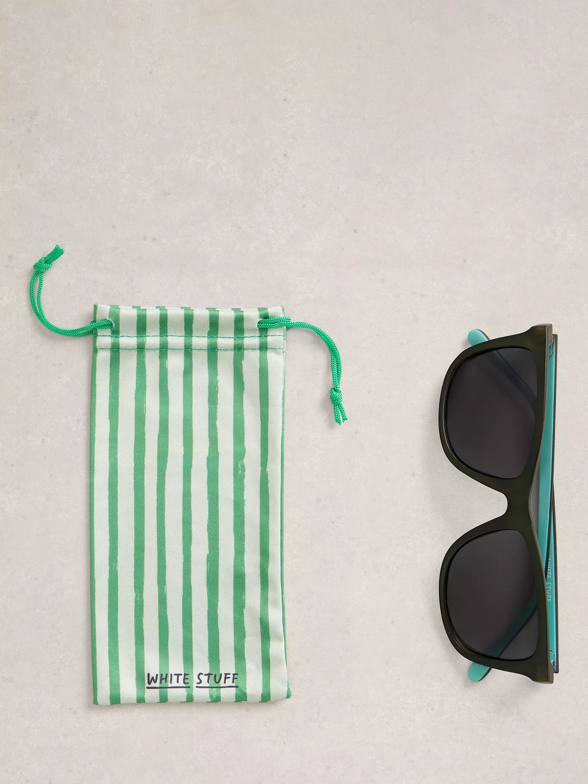 White Stuff Wayfarer sunglasses black recycled polycarbonate - British product