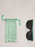 White Stuff Wayfarer sunglasses black recycled polycarbonate - British product