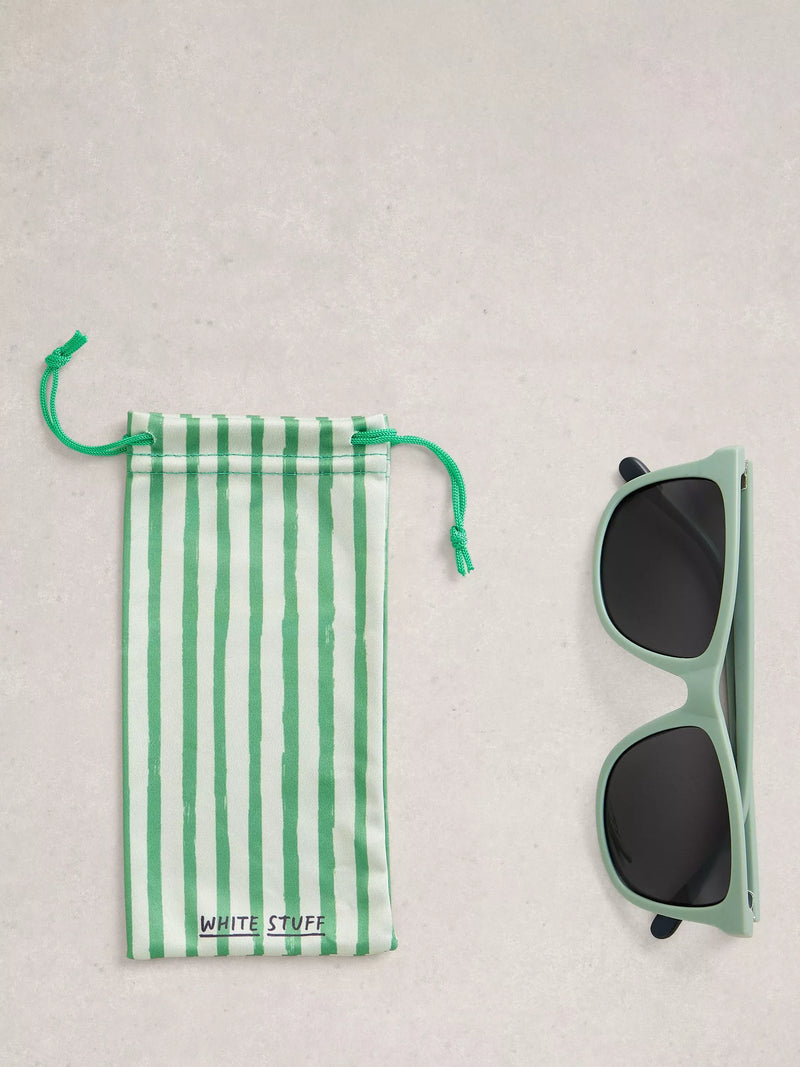 White Stuff Wayfarer sunglasses green, imported from the UK