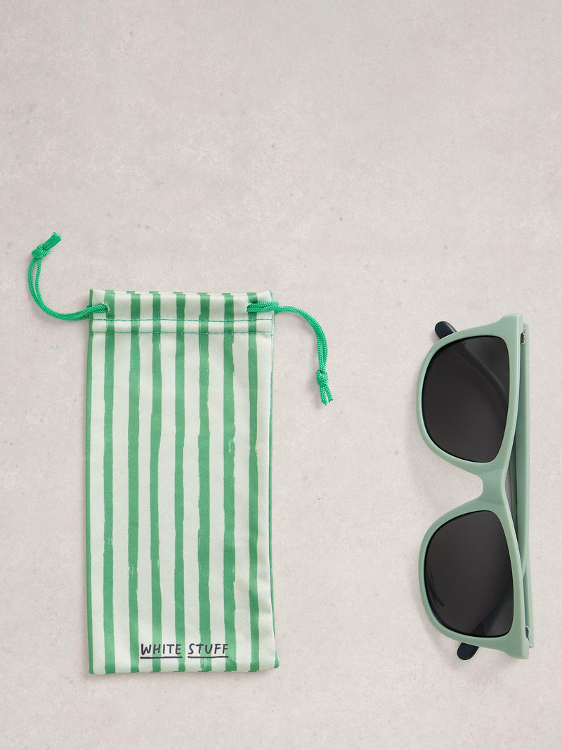 White Stuff Wayfarer sunglasses green, imported from the UK