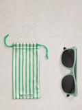 White Stuff Wayfarer sunglasses green, imported from the UK