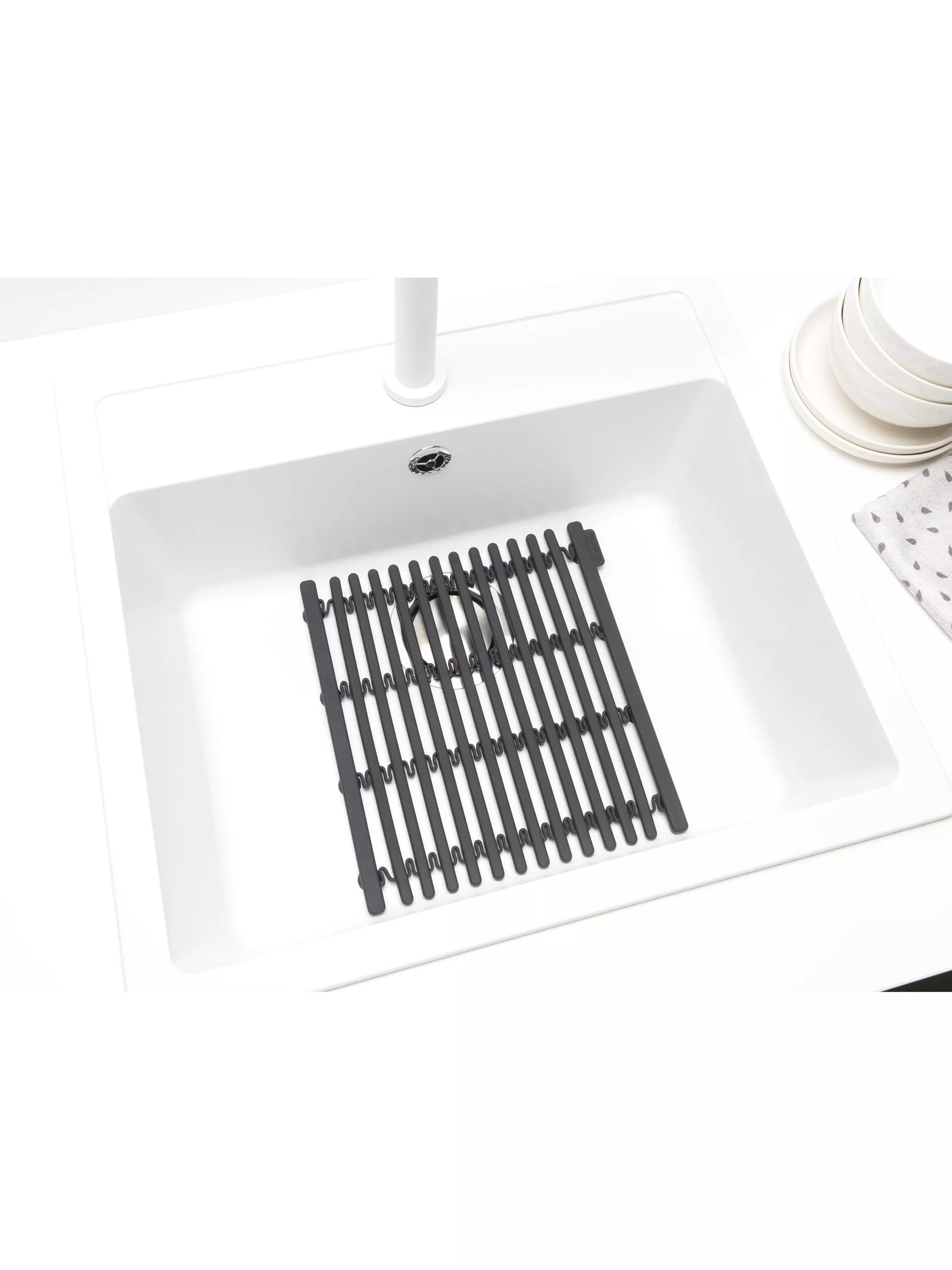 Brabantia sink mat dark grey 30x1.5x30cm, imported from the UK