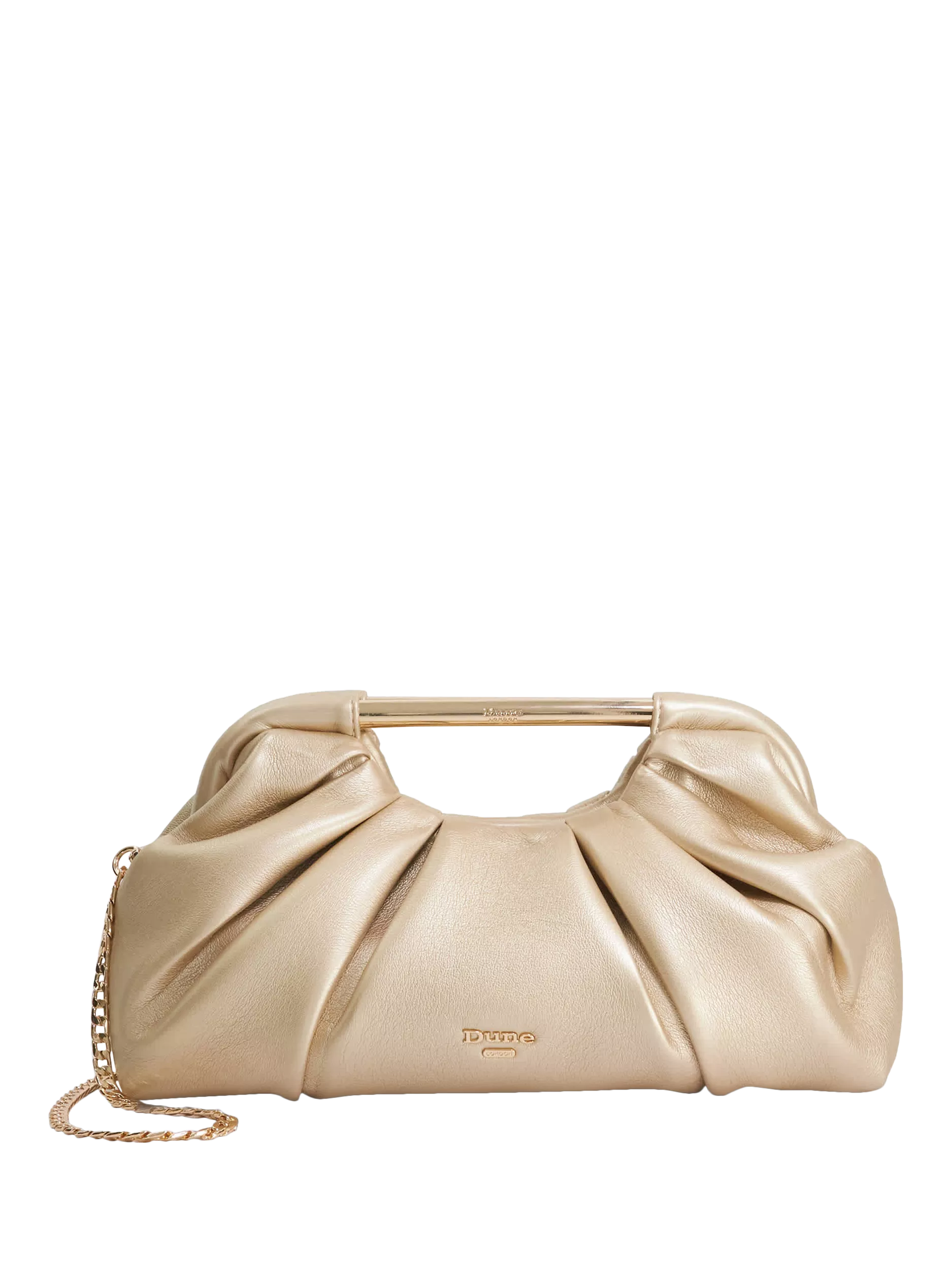 Dune London Ebecci ruched grab bag gold (British brand)