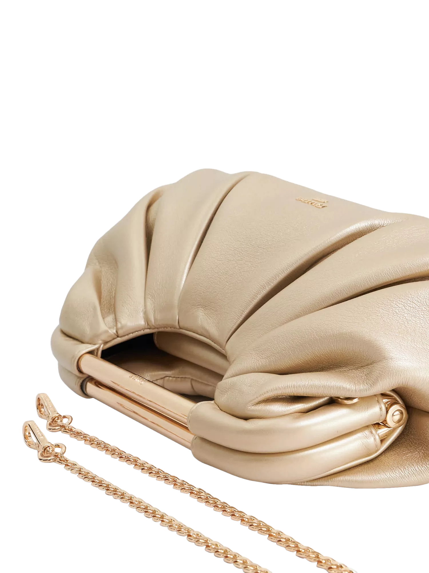 Dune London Ebecci ruched grab bag gold (British brand)