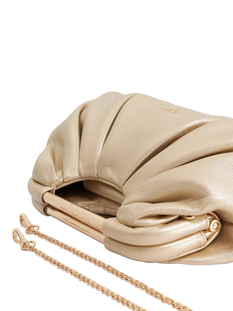 Dune London Ebecci ruched grab bag gold (British brand)