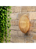 LG Outdoor Barca rattan garden wall lamp 40cm, imported from the UK