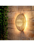 LG Outdoor Barca rattan garden wall lamp 40cm, imported from the UK