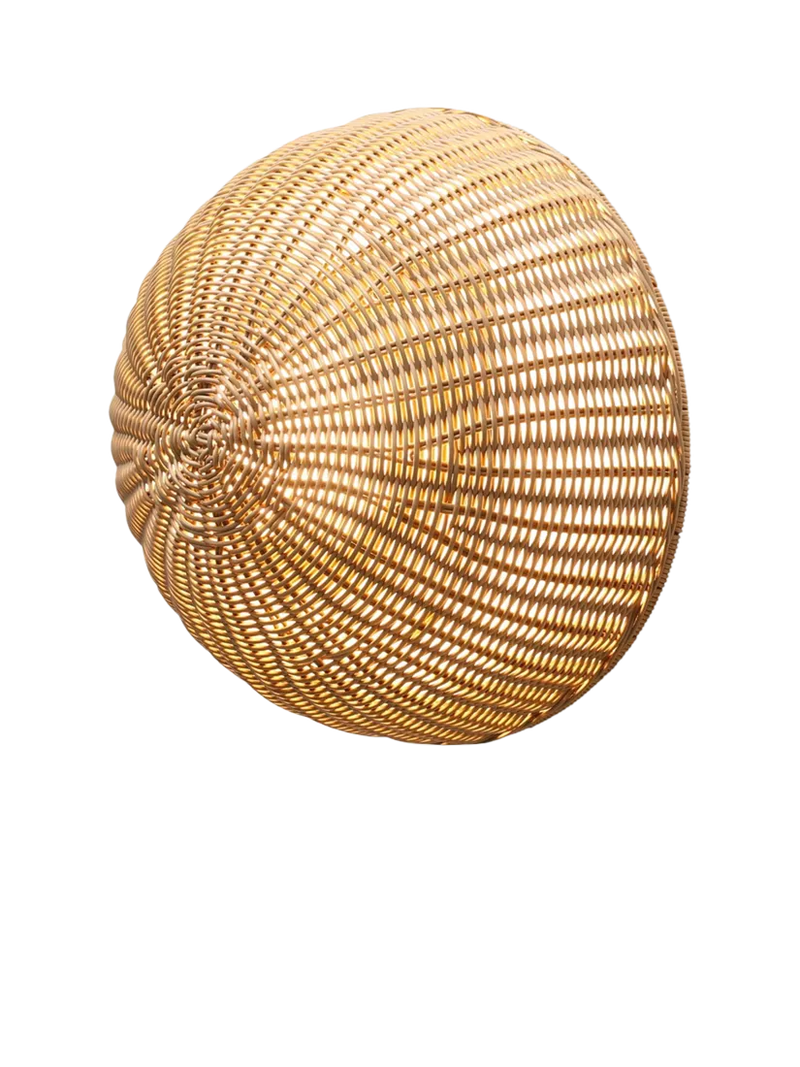 LG Outdoor Cerchio rattan wall lamp 40cm garden light, UK version