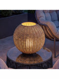 LG Outdoor Orta woven rattan rechargeable garden table lamp 28cm, UK version