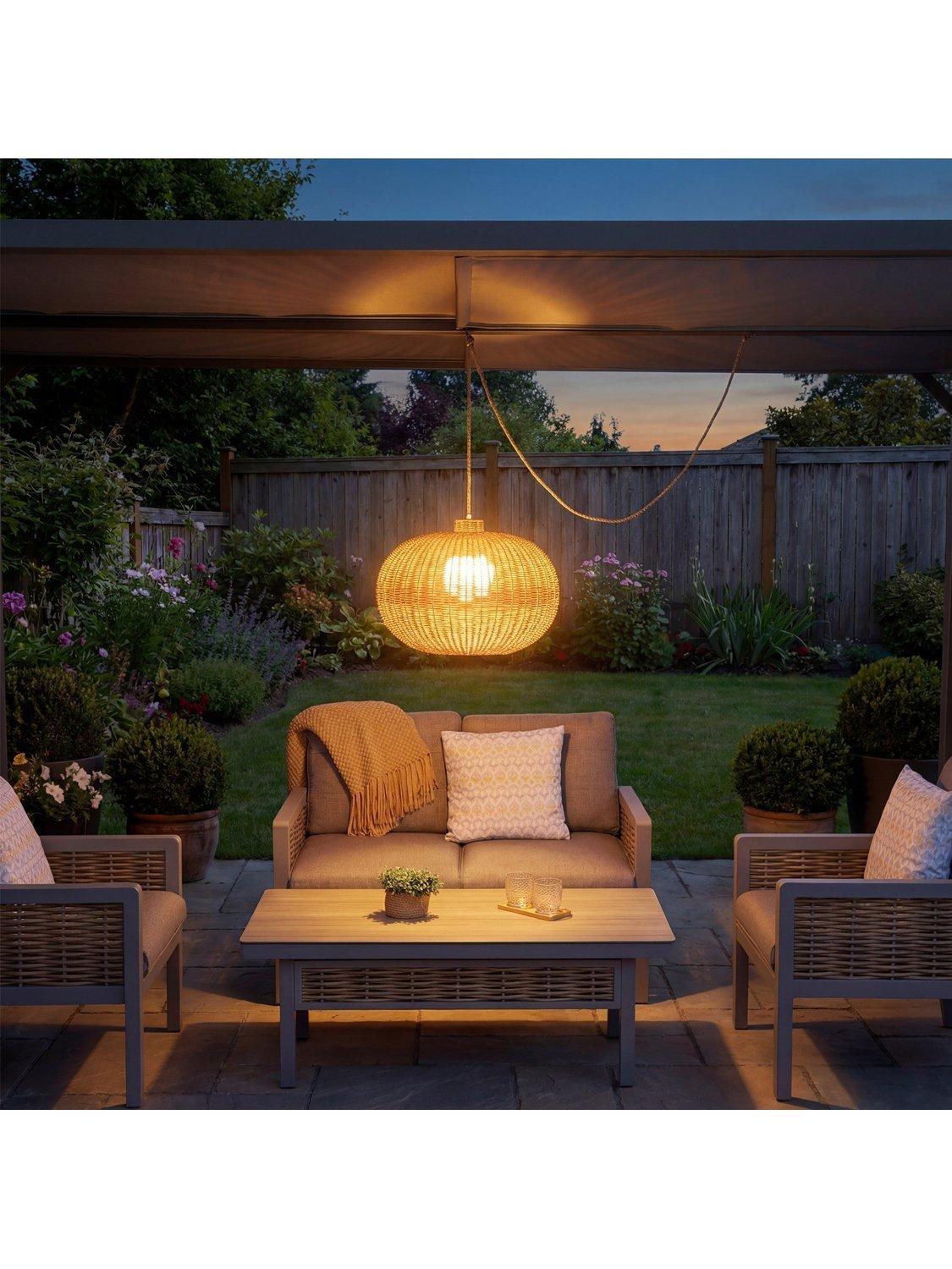 LG Outdoor Ravello rattan pendant lamp 55cm (British brand)