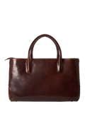 OSPREY LONDON Monroe Curved Leather Tote Chestnut - British product