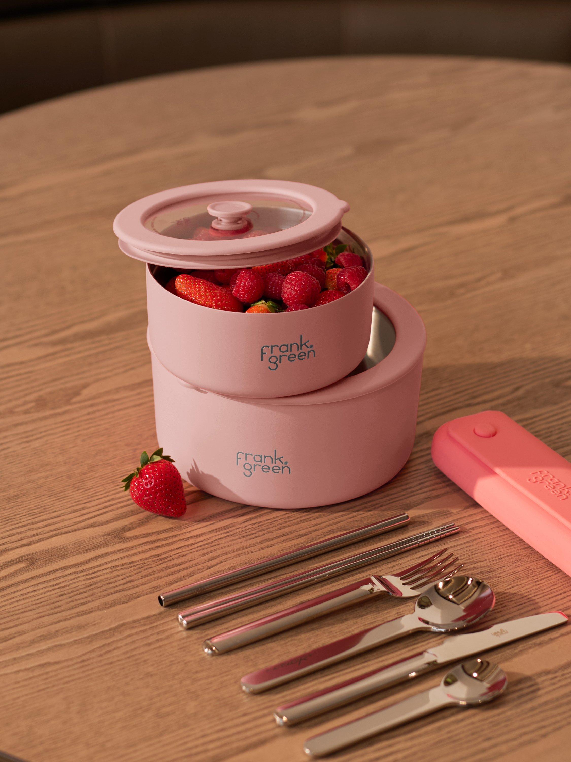 frank green stainless steel bowl 700ml with glass lid, UK version