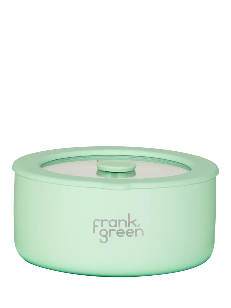 frank green Small Stainless Steel Bowl with Glass Lid 700ml