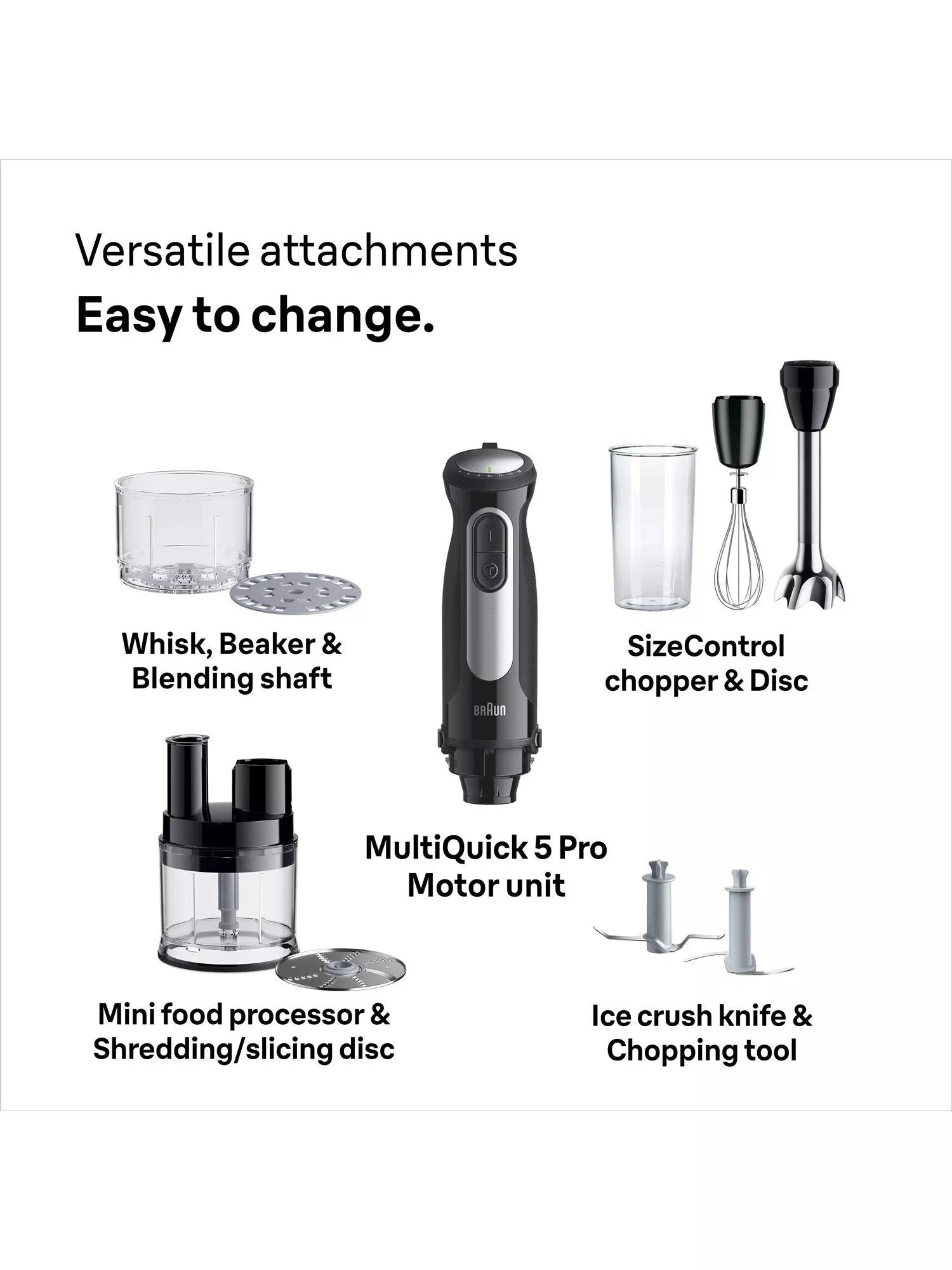 Braun MultiQuick 5 Pro hand blender black - British product