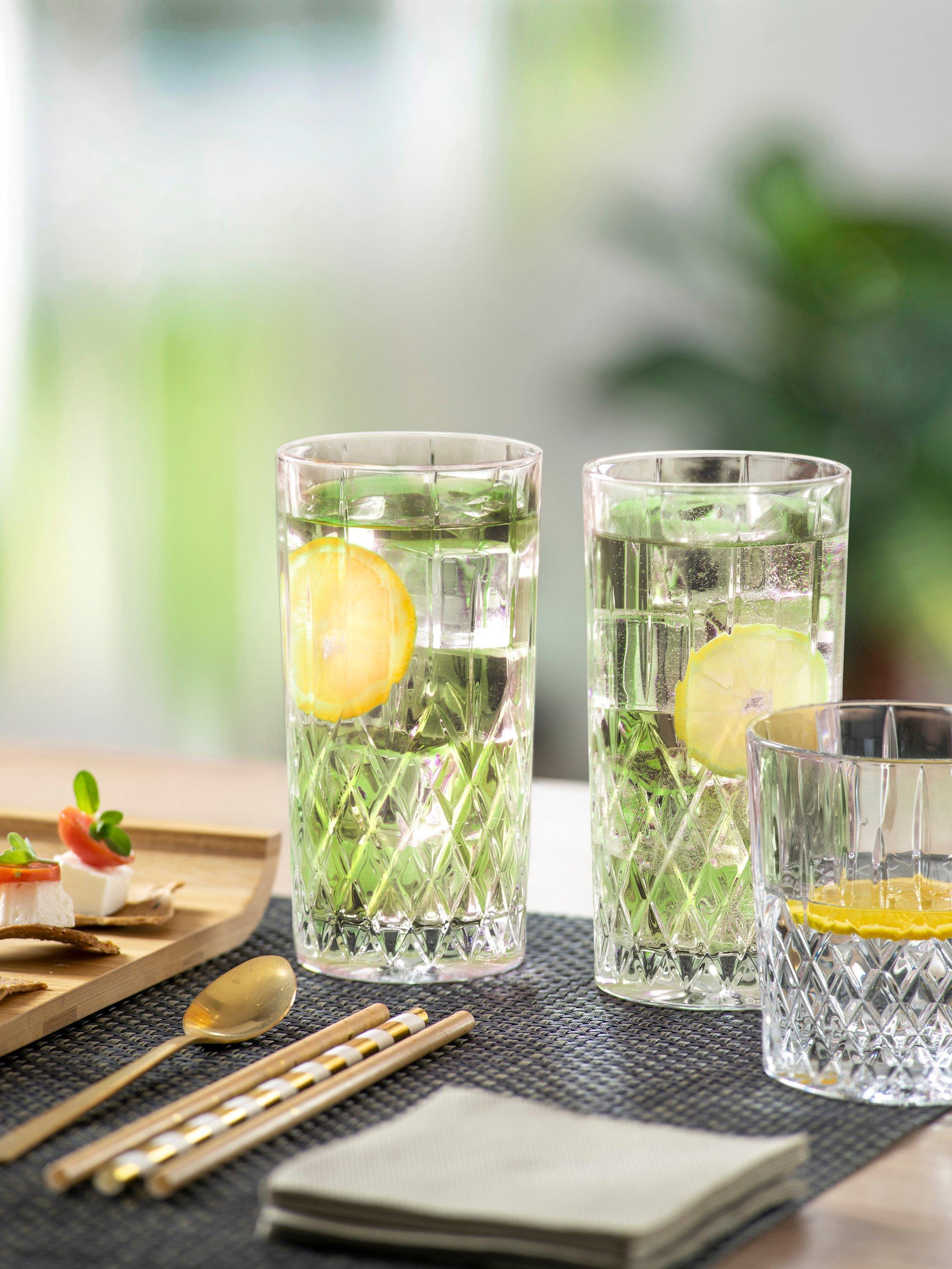 RCR Cristalleria Italiana crystal highball set of 6 375ml (British brand)
