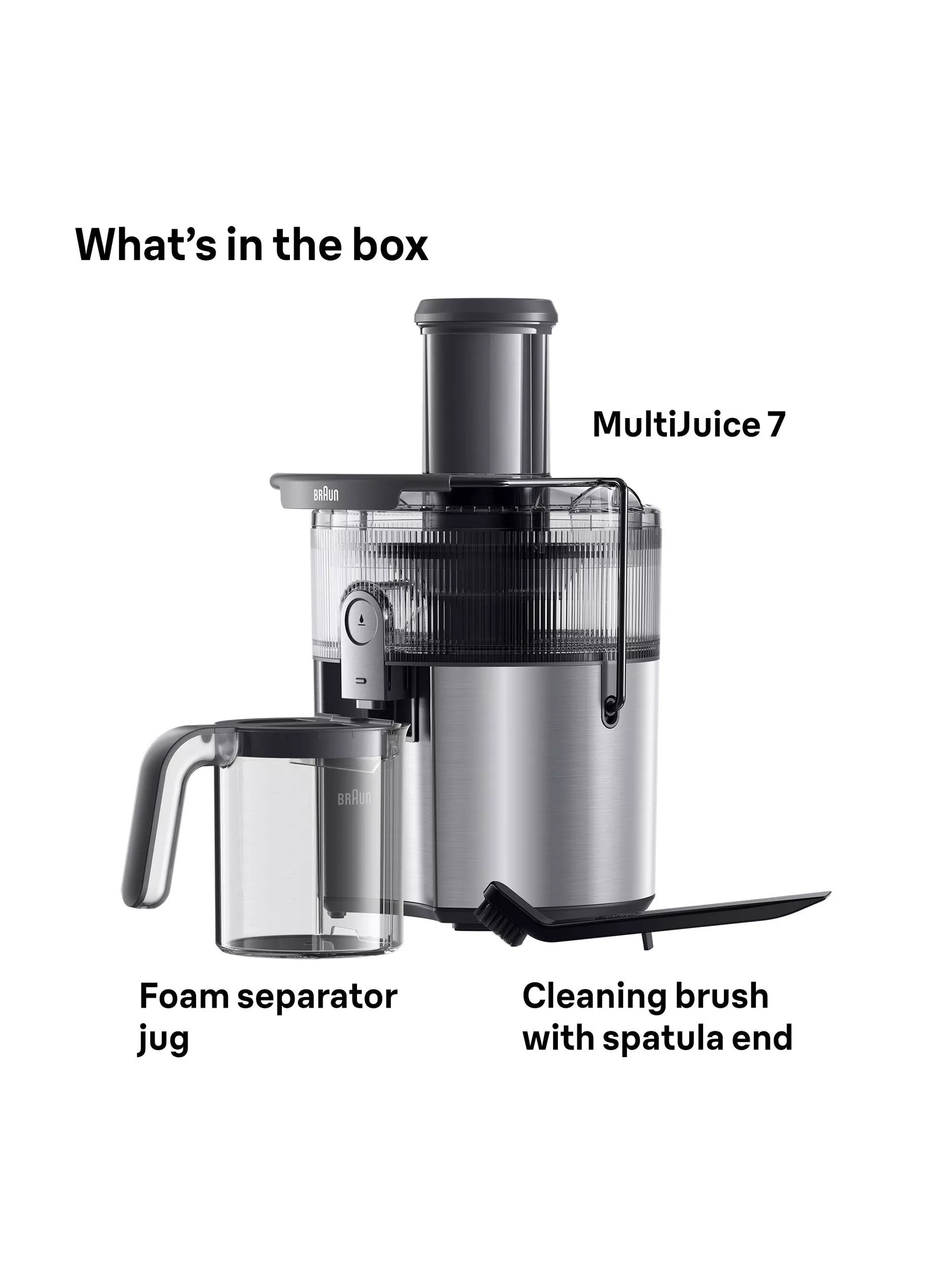 Braun MultiJuice 7 juicer silver 2.5L, UK version