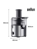 Braun MultiJuice 7 juicer silver 2.5L, UK version