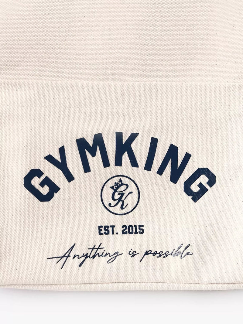 Gym King Harmony tote bag cream cotton imported from the UK
