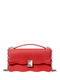 kate spade new york Deco Wavy Leather Mini Crossbody Bag Heirloom Tomato, imported from the UK
