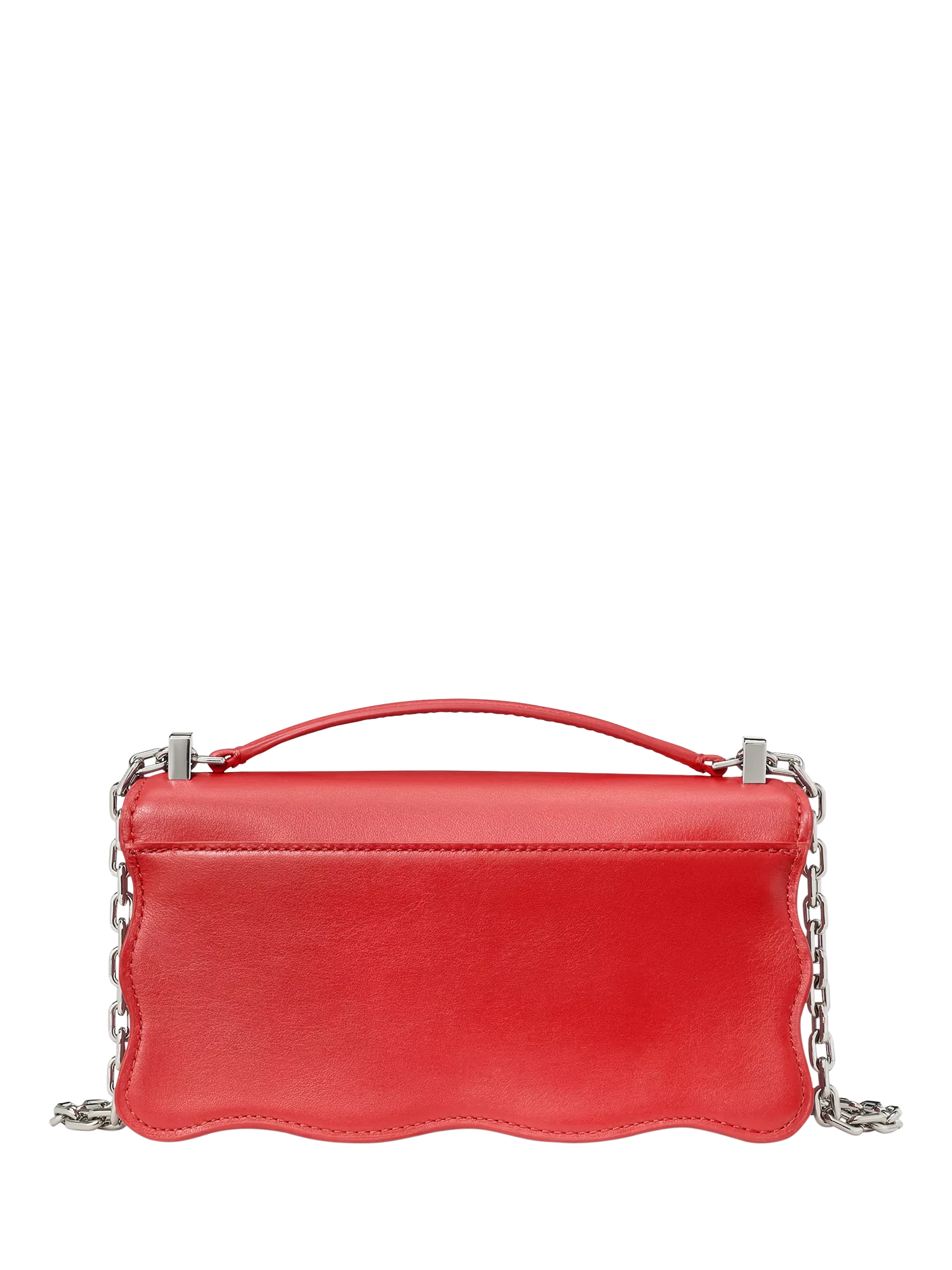 kate spade new york Deco Wavy Leather Mini Crossbody Bag Heirloom Tomato, imported from the UK