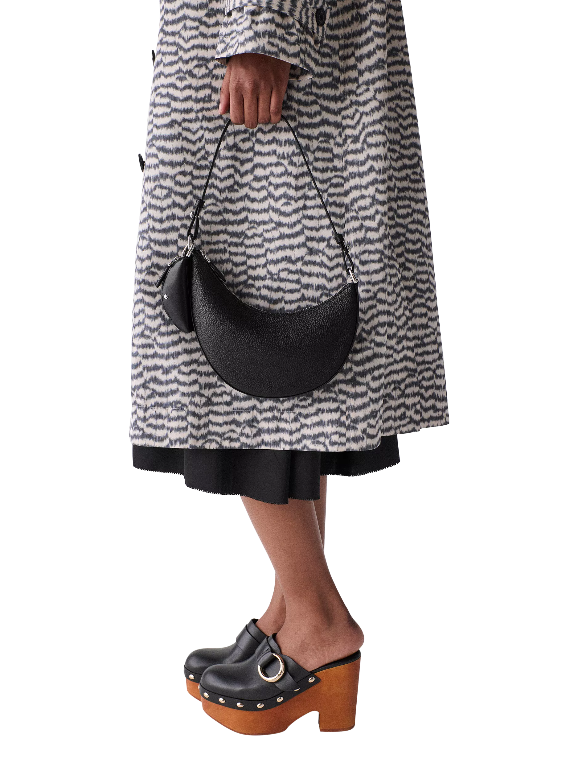 kate spade new york Duo Mini shoulder bag black silver, UK version
