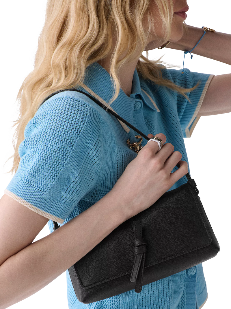 kate spade new york Loop Leather Shoulder Bag black (British brand)