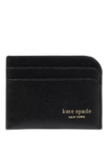 Kate Spade New York Devin leather card holder black - British product