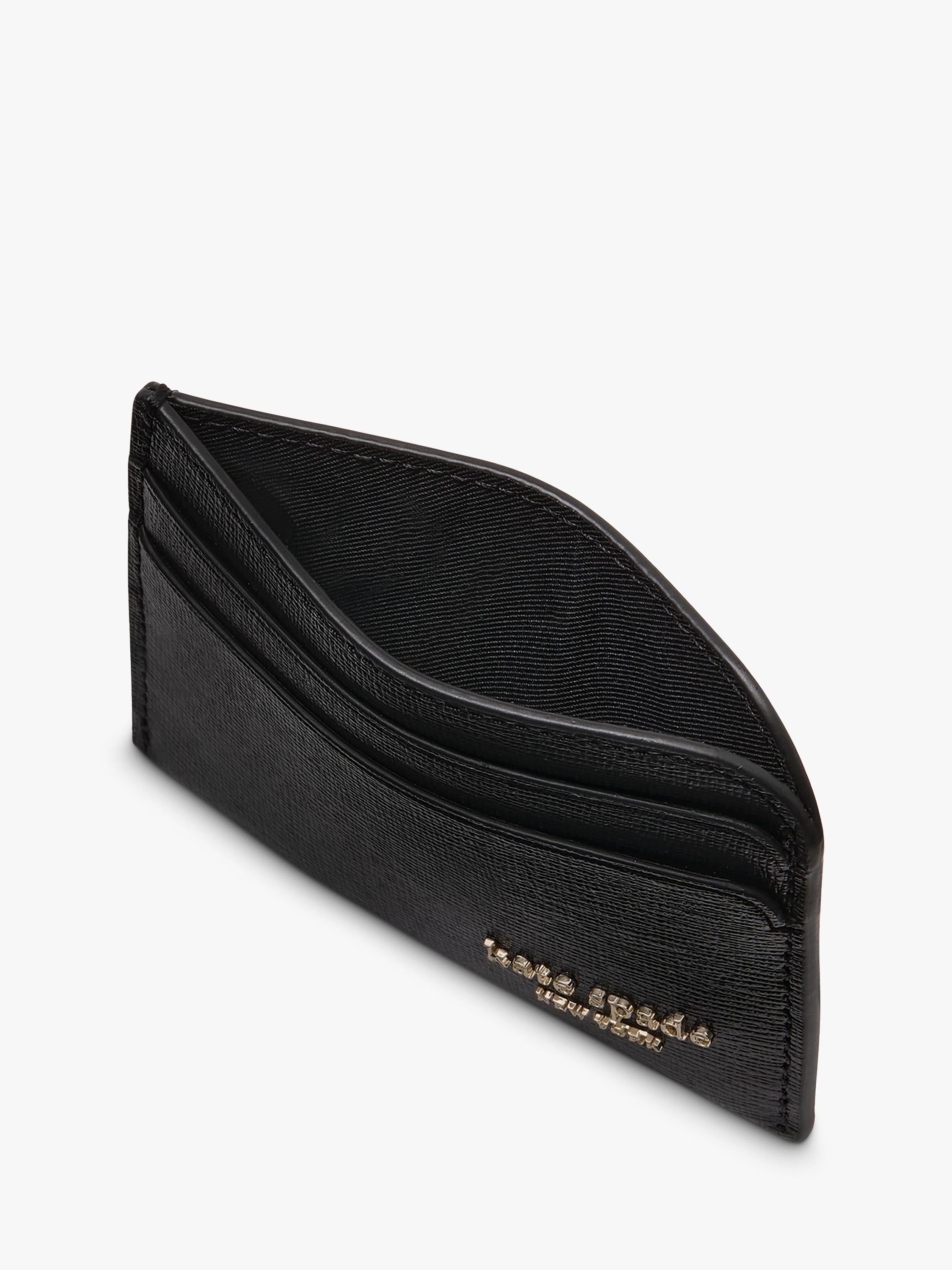 Kate Spade New York Devin leather card holder black - British product