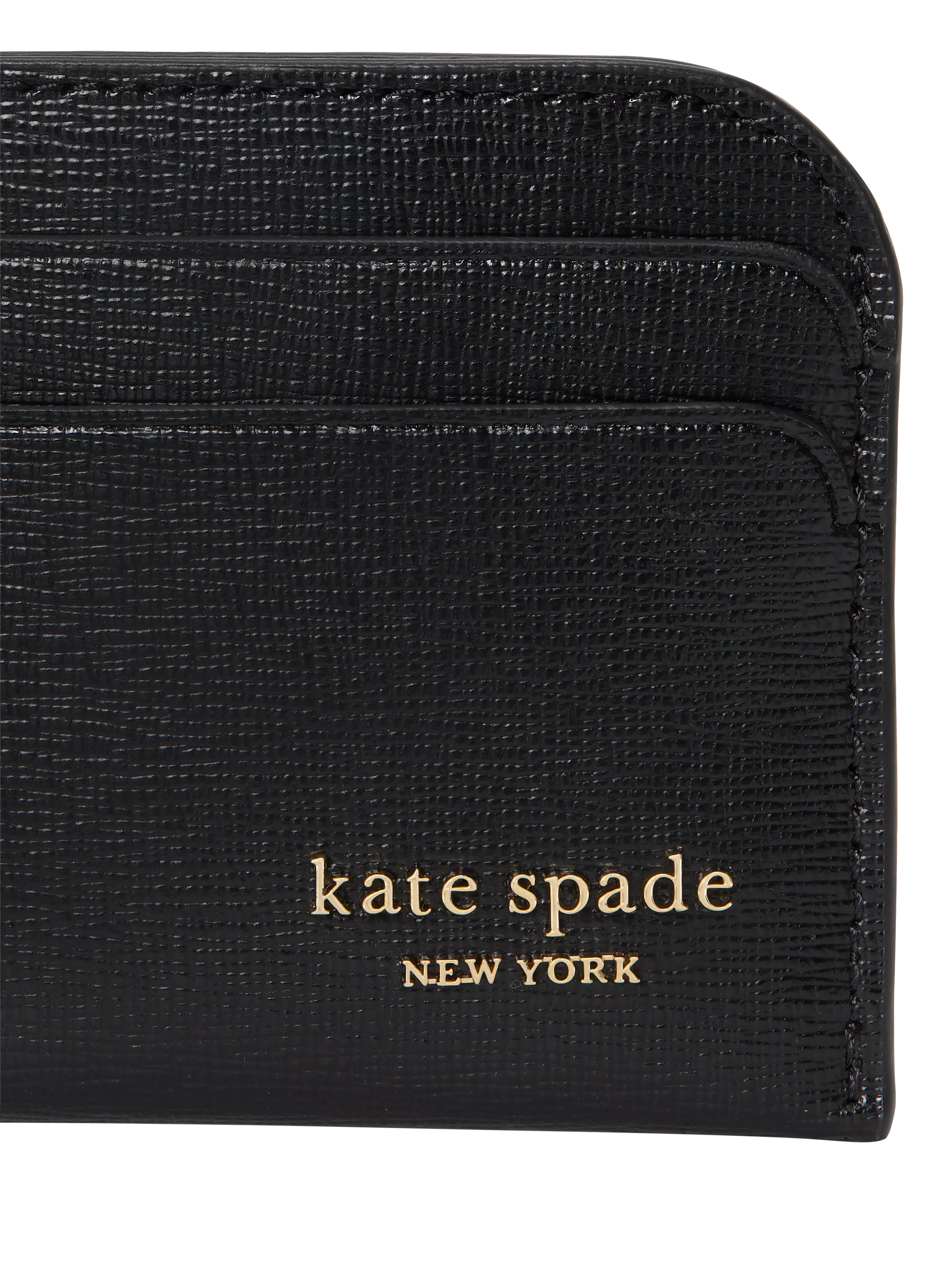 Kate Spade New York Devin leather card holder black - British product