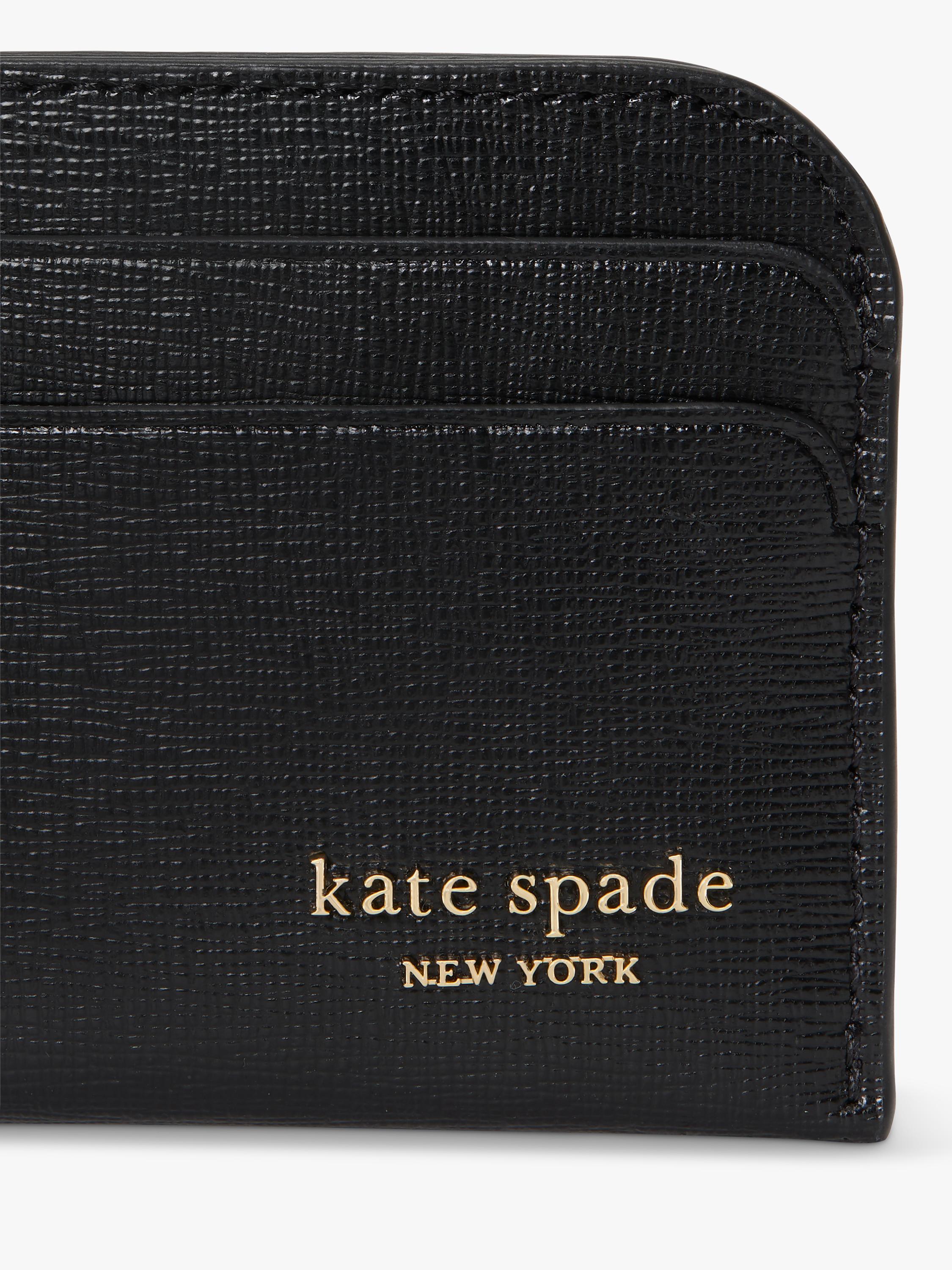 Kate Spade New York Devin leather card holder black - British product