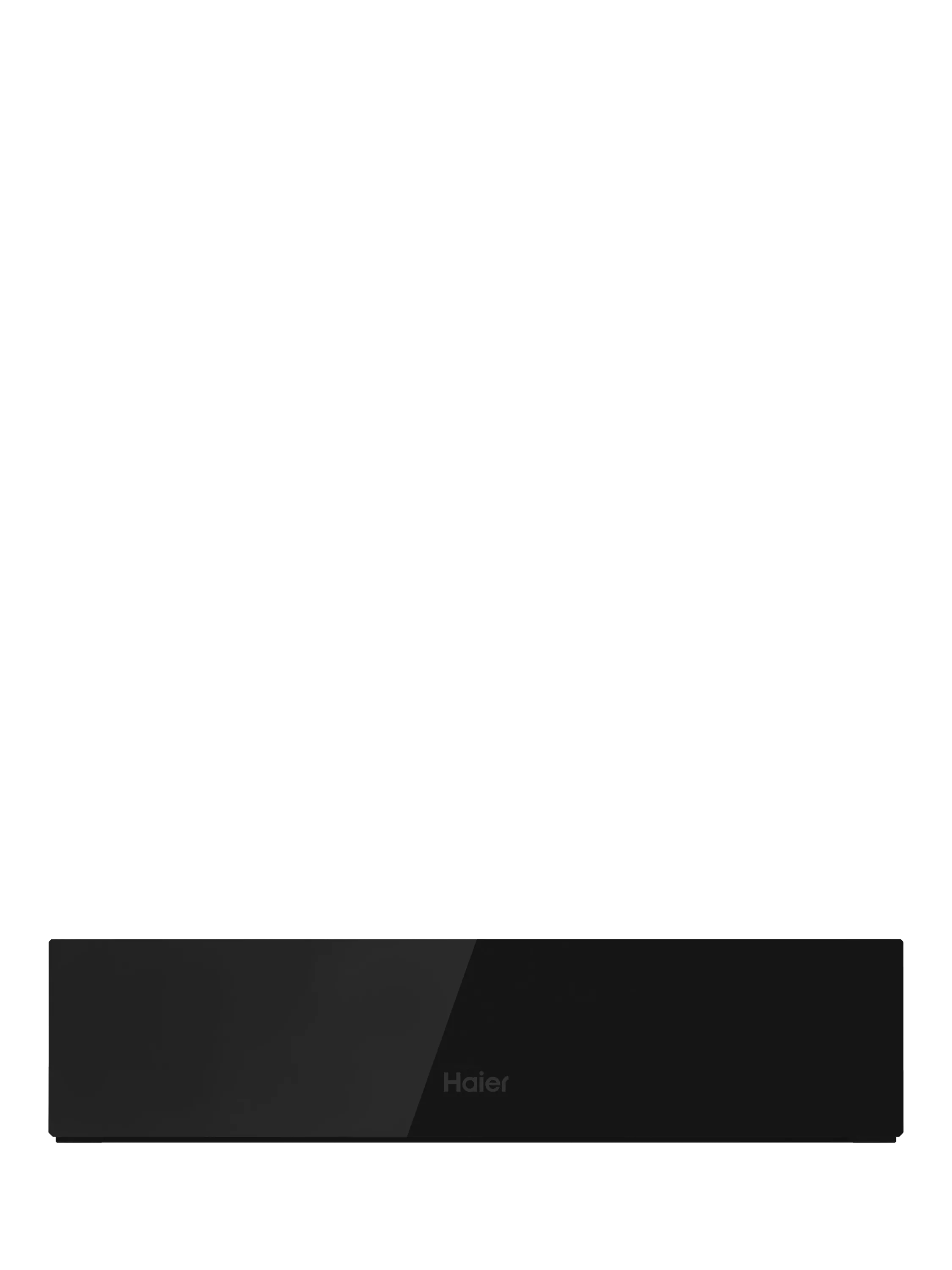 Haier HWD14ID6E warming drawer black glass, imported from the UK
