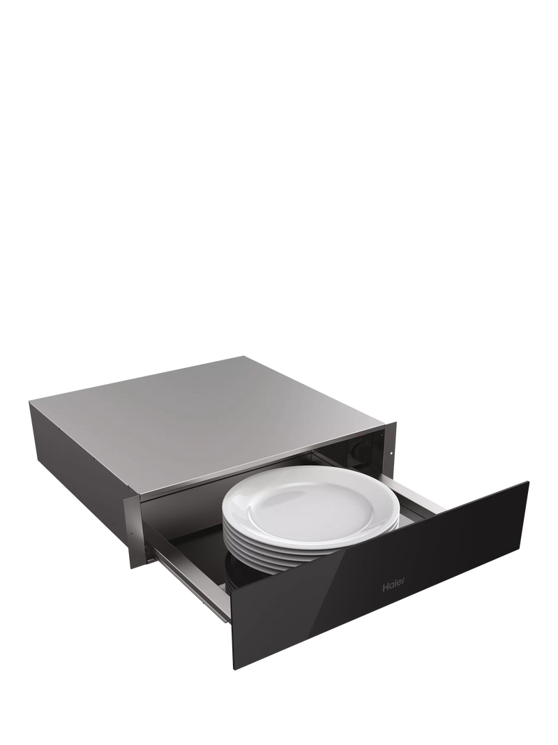 Haier HWD14ID6E warming drawer black glass, imported from the UK