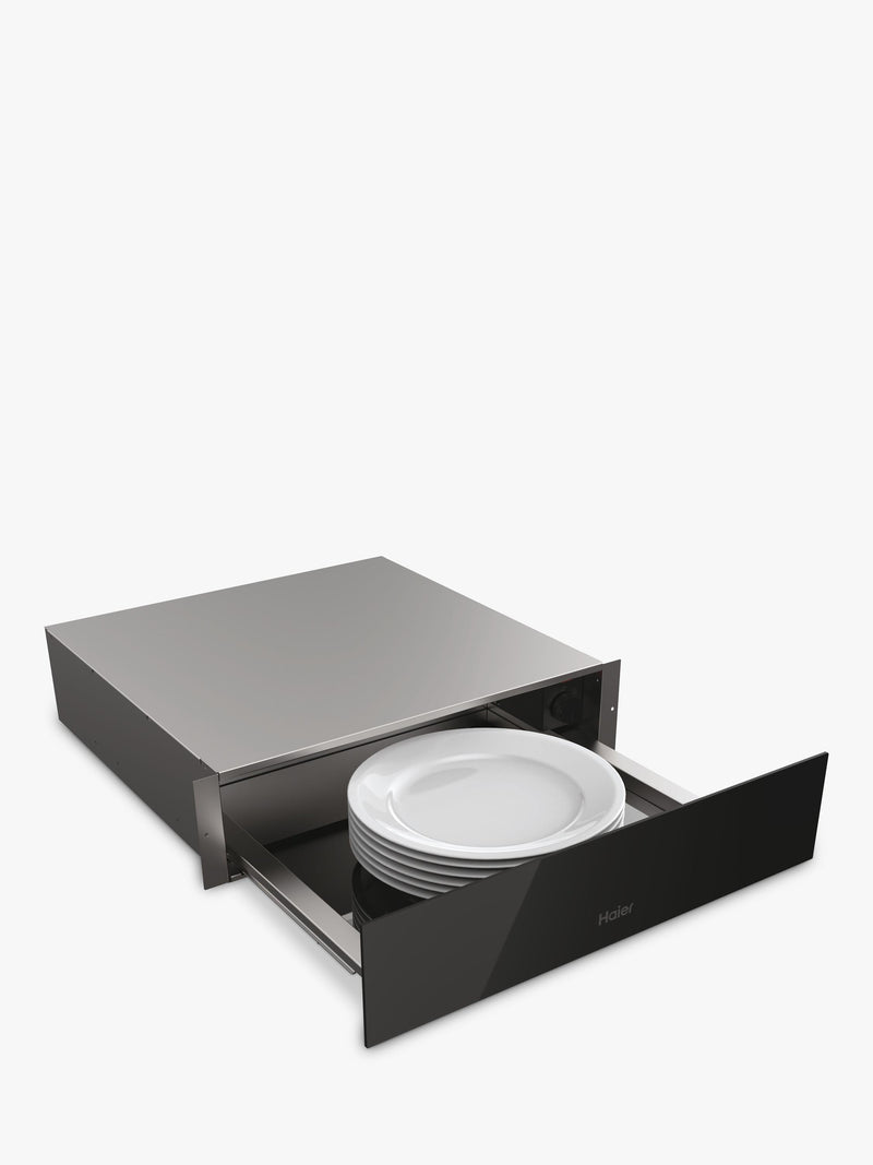 Haier HWD14ID6E warming drawer black glass, imported from the UK