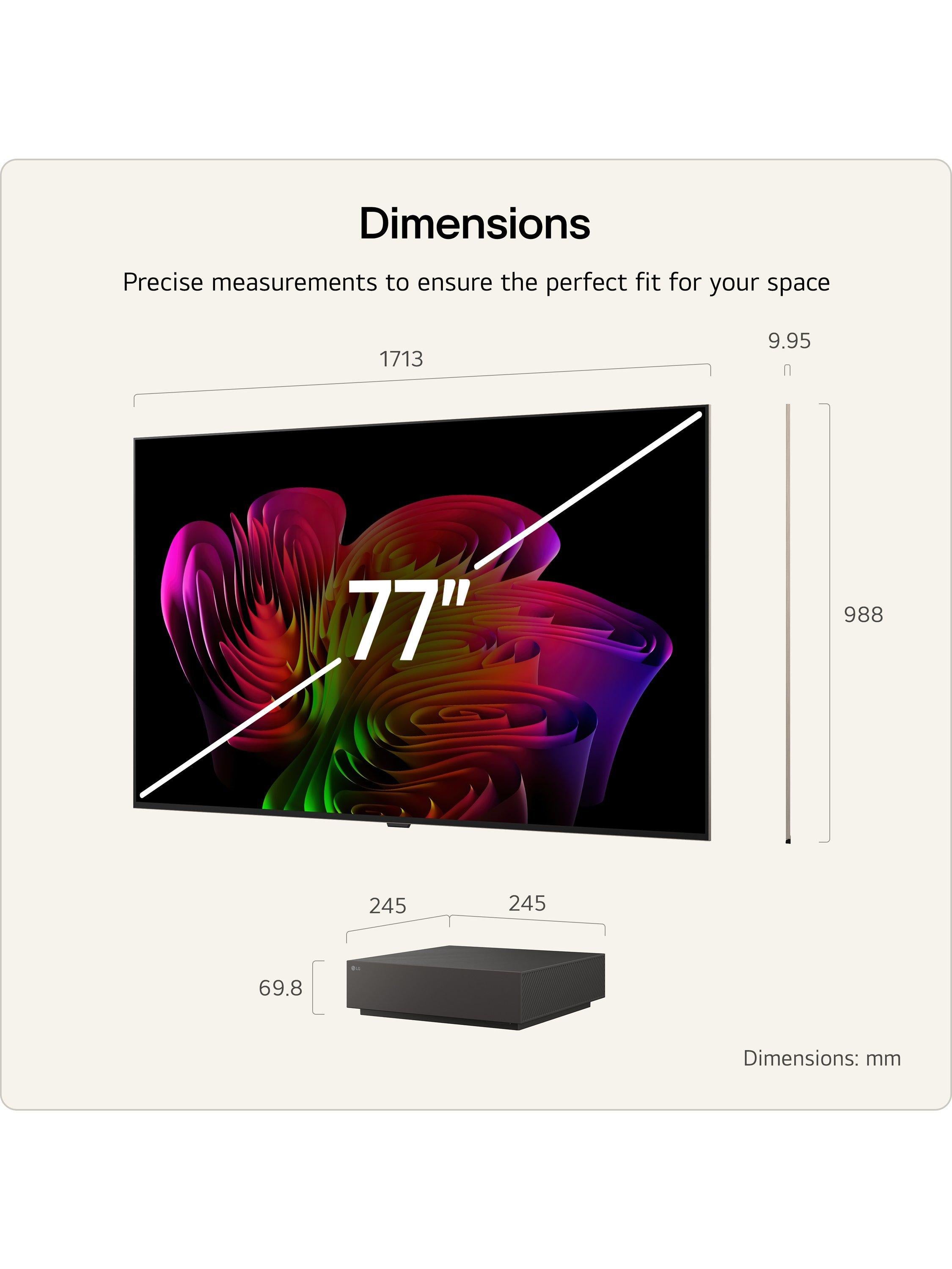 LG OLED evo 77 inch 4K TV Umber Brown (British brand)