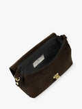 Apatchy London Maisie Midi Chocolate Suede Bag (British brand)
