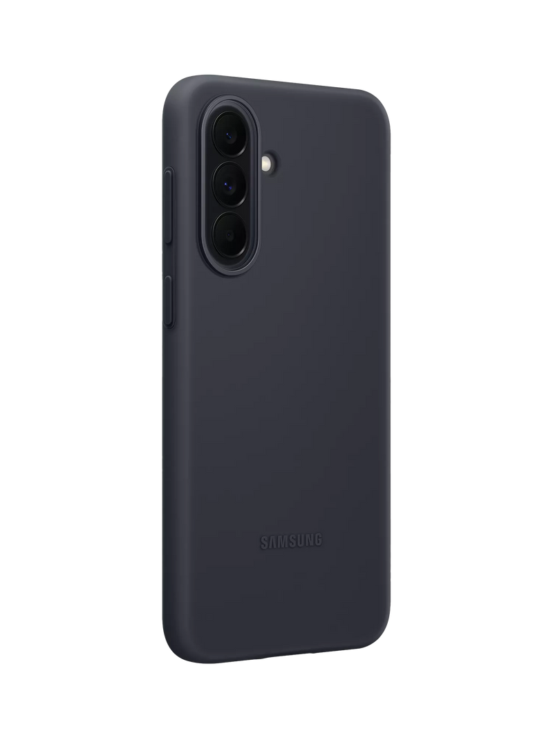 Samsung black silicone case for Galaxy A37, imported from the UK