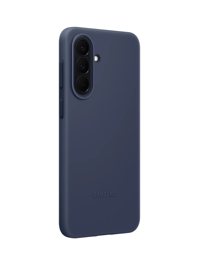 Samsung silicone case for Galaxy A57 in dark blue, UK version