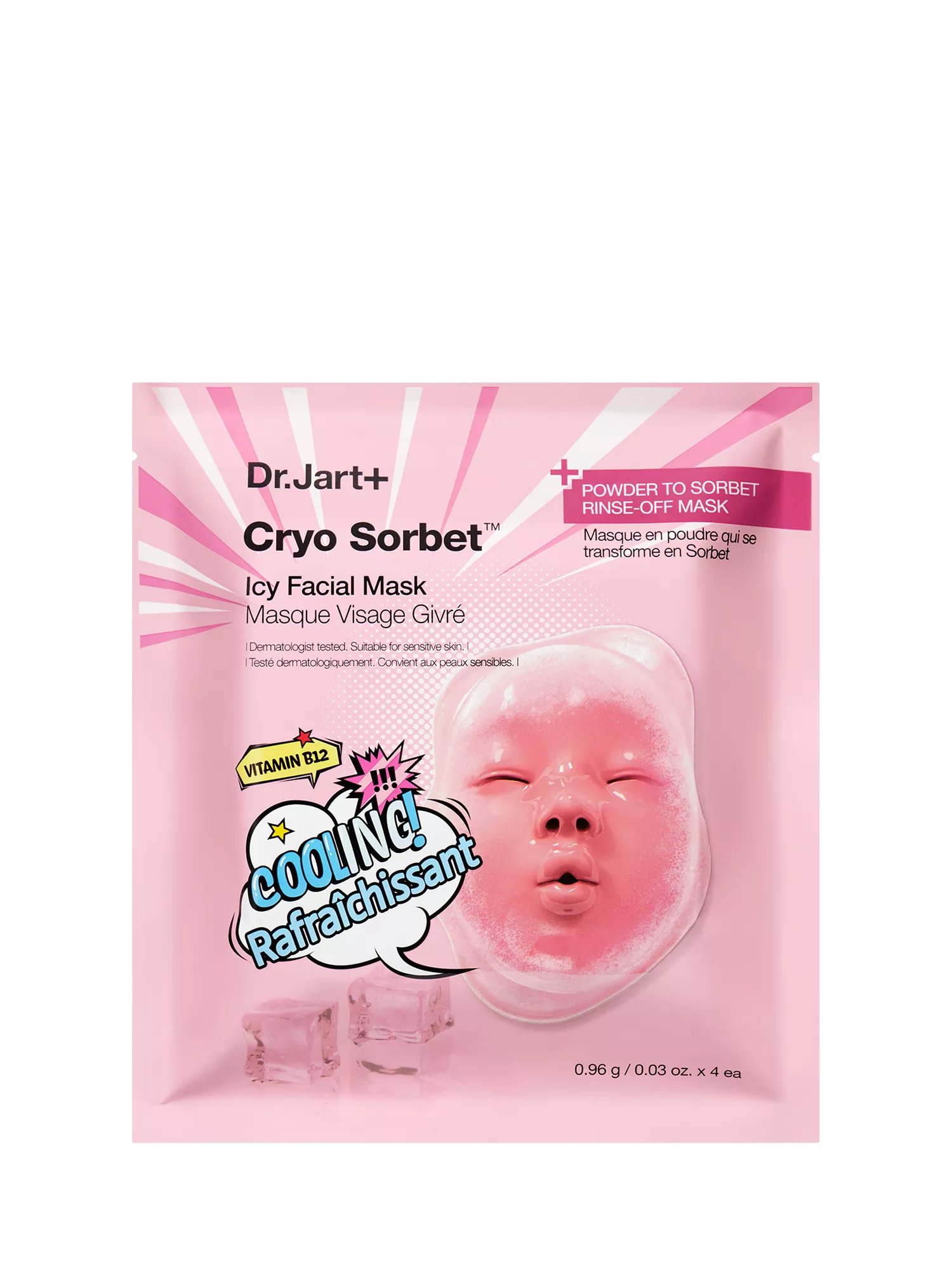 Dr.Jart Cryo Sorbet icy facial mask pack 4 (British brand)