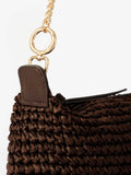 Mint Velvet woven straw crossbody bag brown - British product