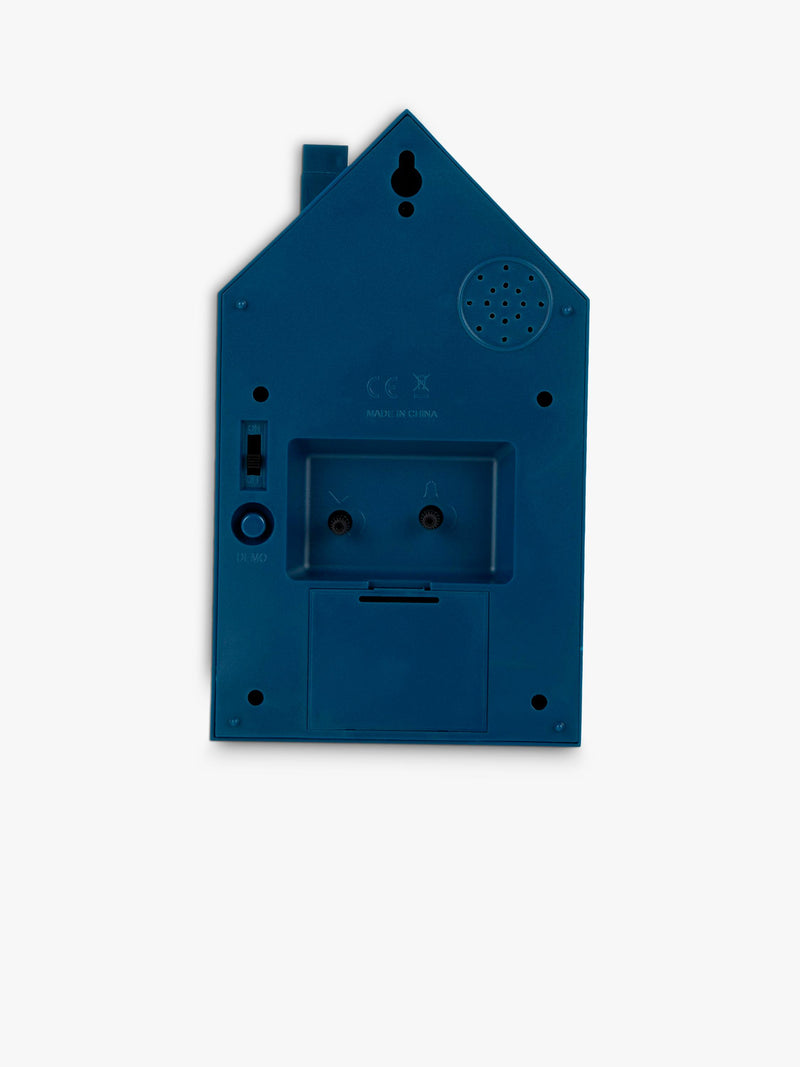 Karlsson Modern Cuckoo analogue alarm clock with gold bird (British brand)