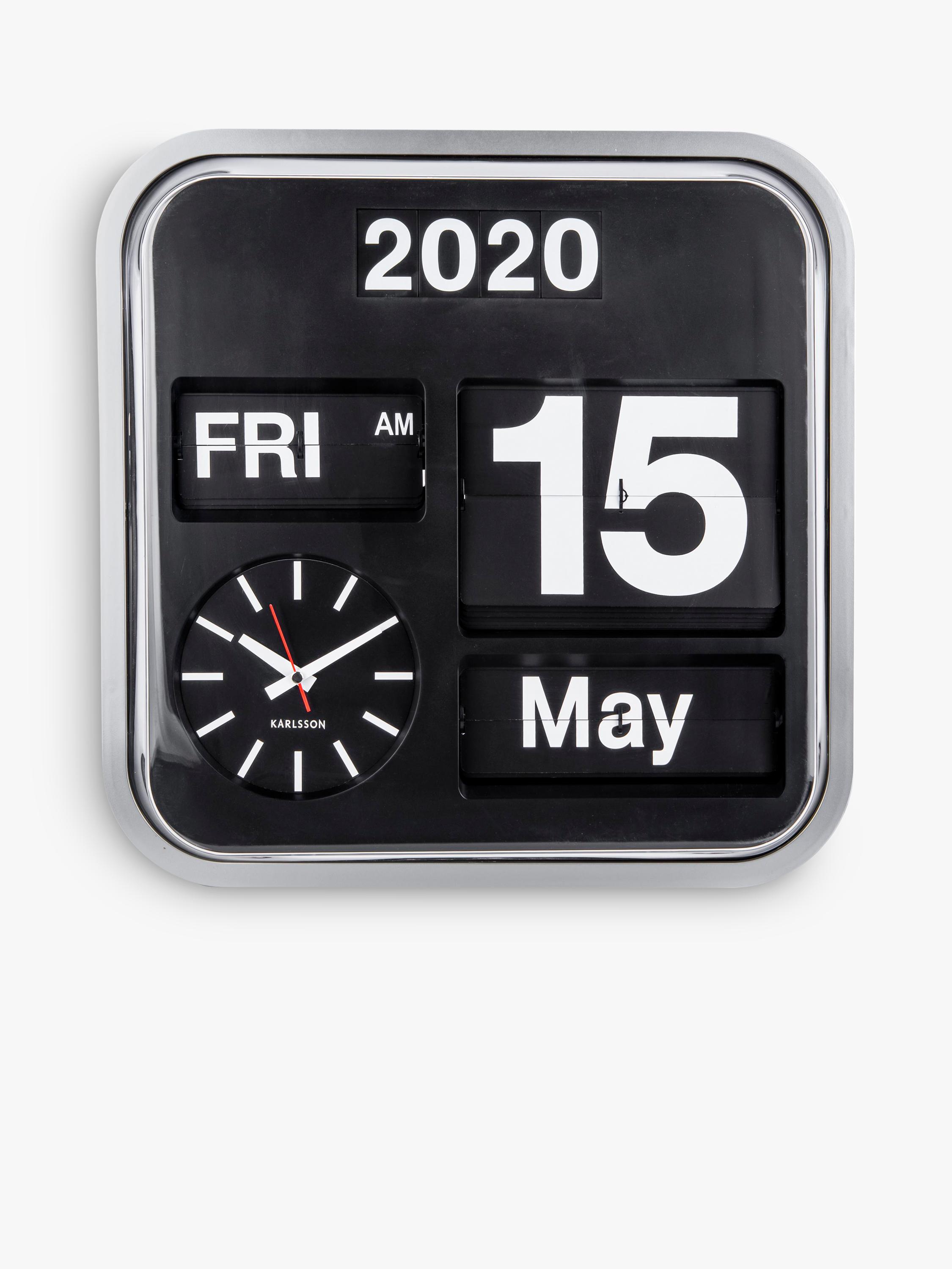 Karlsson flip square wall clock 43cm - British product