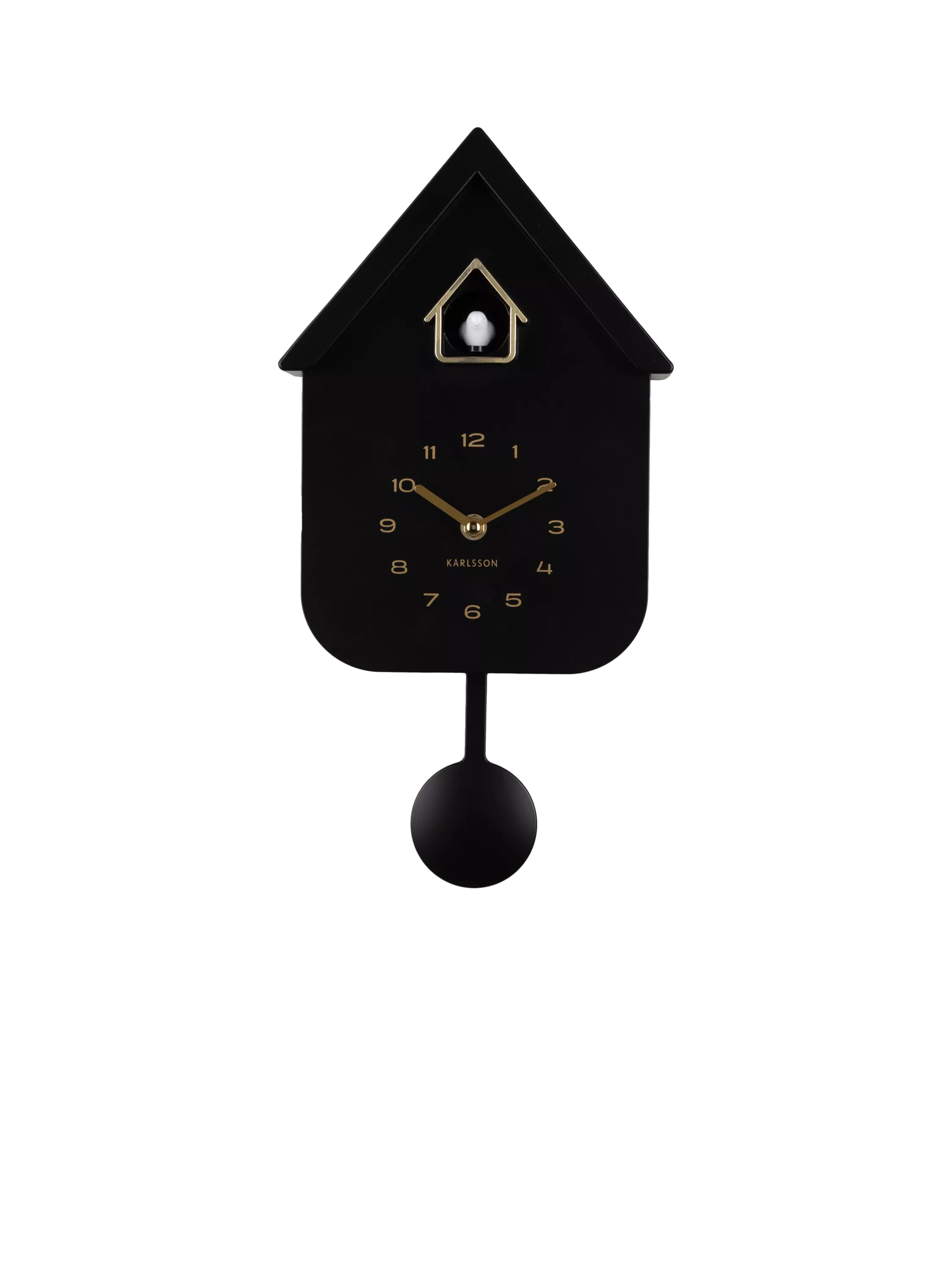 Karlsson Solo Cuckoo analogue pendulum wall clock, matte finish (British brand)