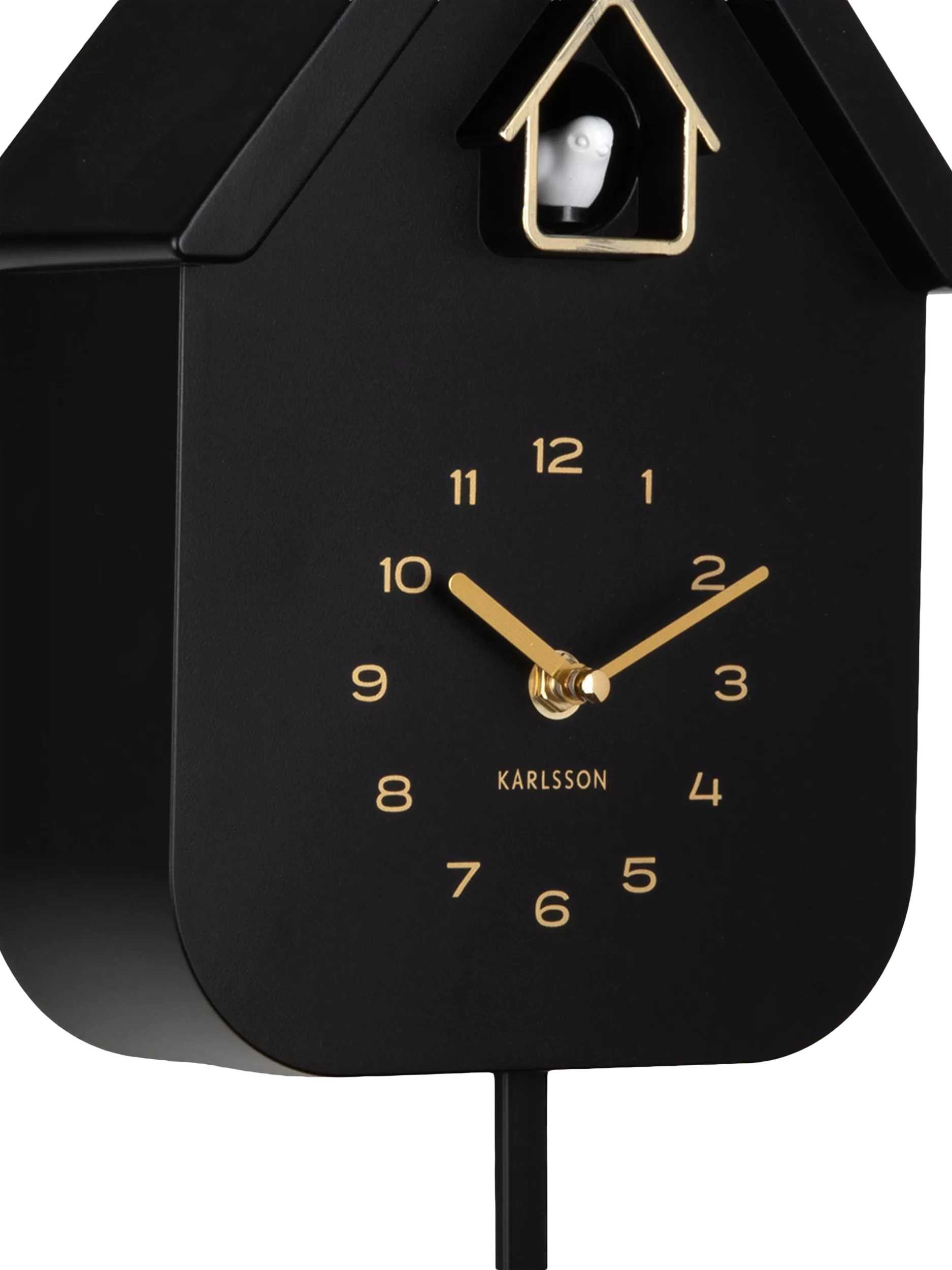 Karlsson Solo Cuckoo analogue pendulum wall clock, matte finish (British brand)