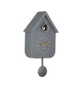 Karlsson Solo Cuckoo Analogue Pendulum Wall Clock, Cool Grey