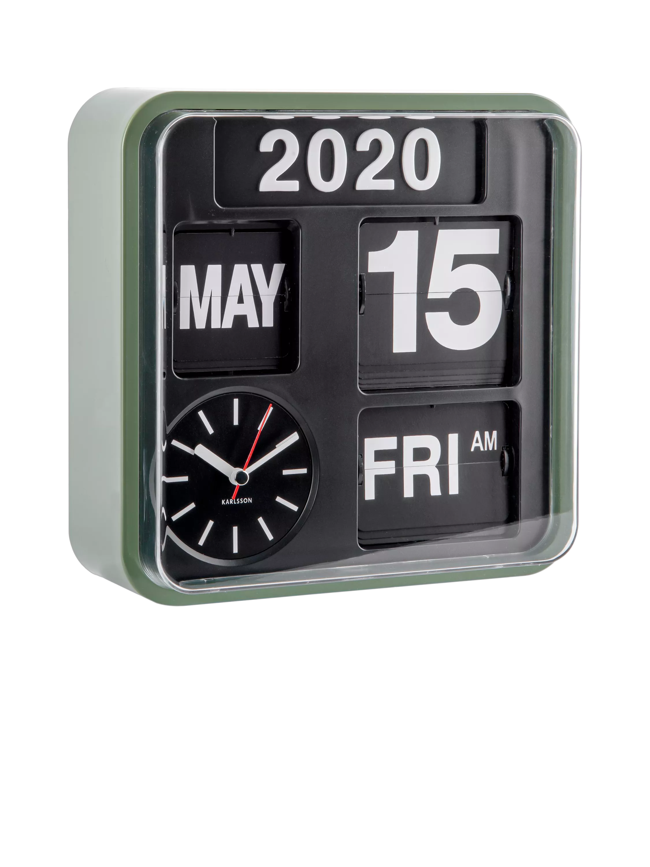 Karlsson Mini Flip Square Analogue Wall Clock, 24cm