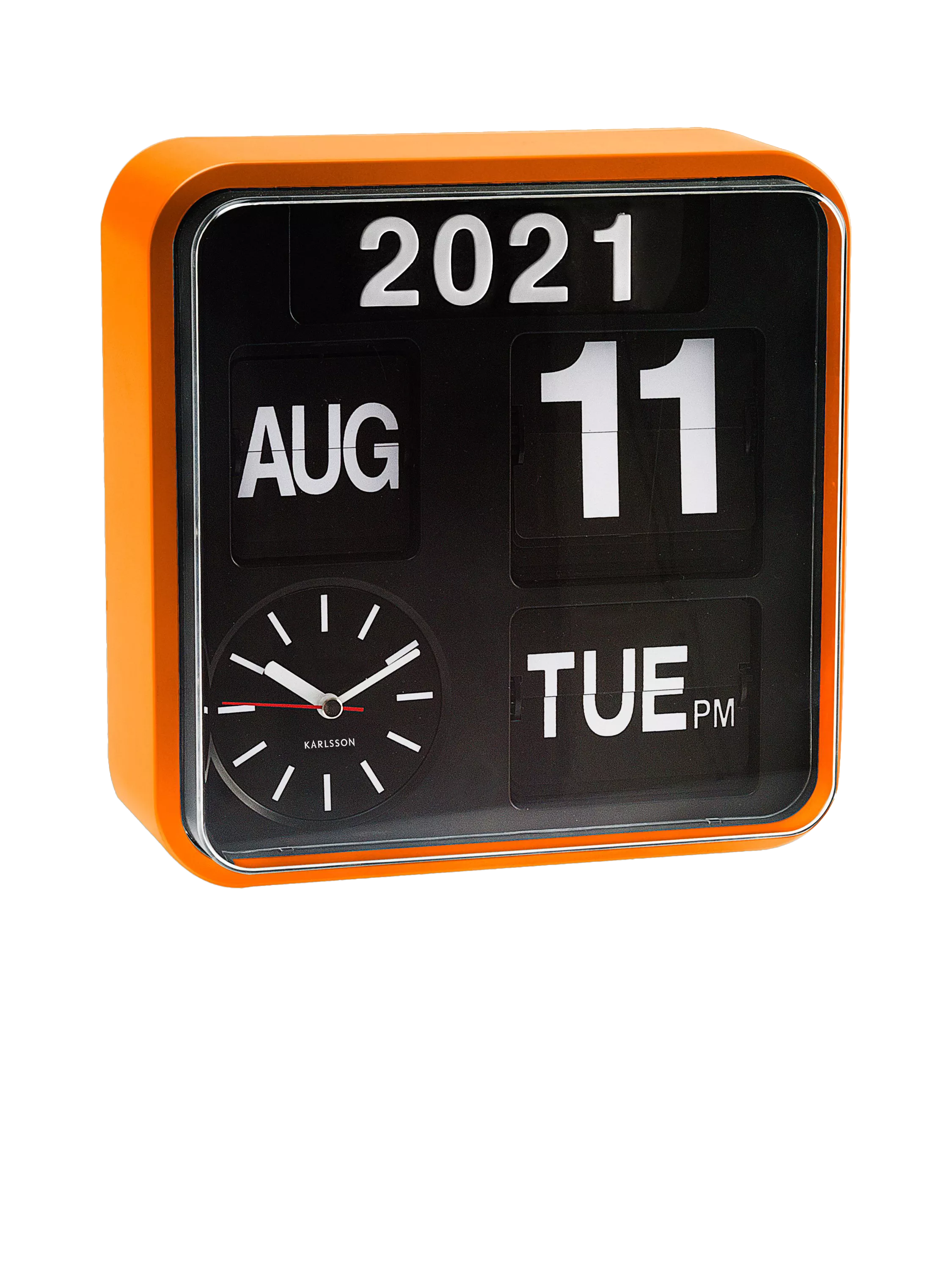 Karlsson Mini Flip Square Analogue Wall Clock, 24cm