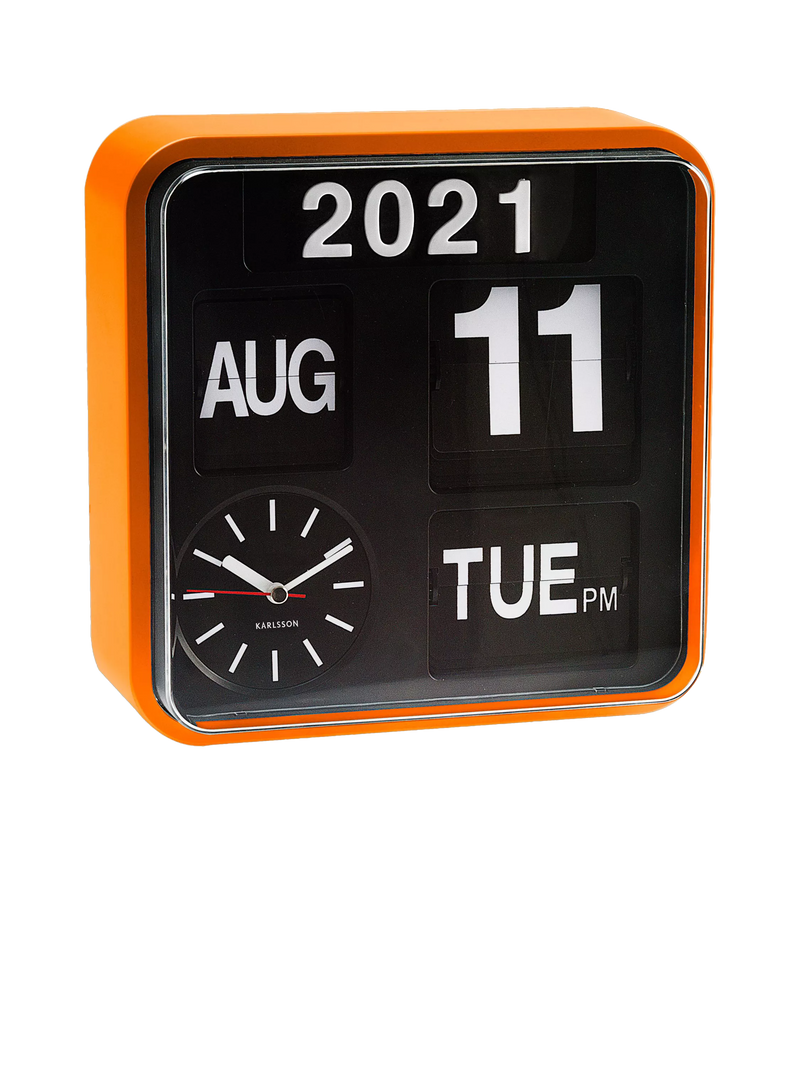 Karlsson Mini Flip Square Analogue Wall Clock, 24cm