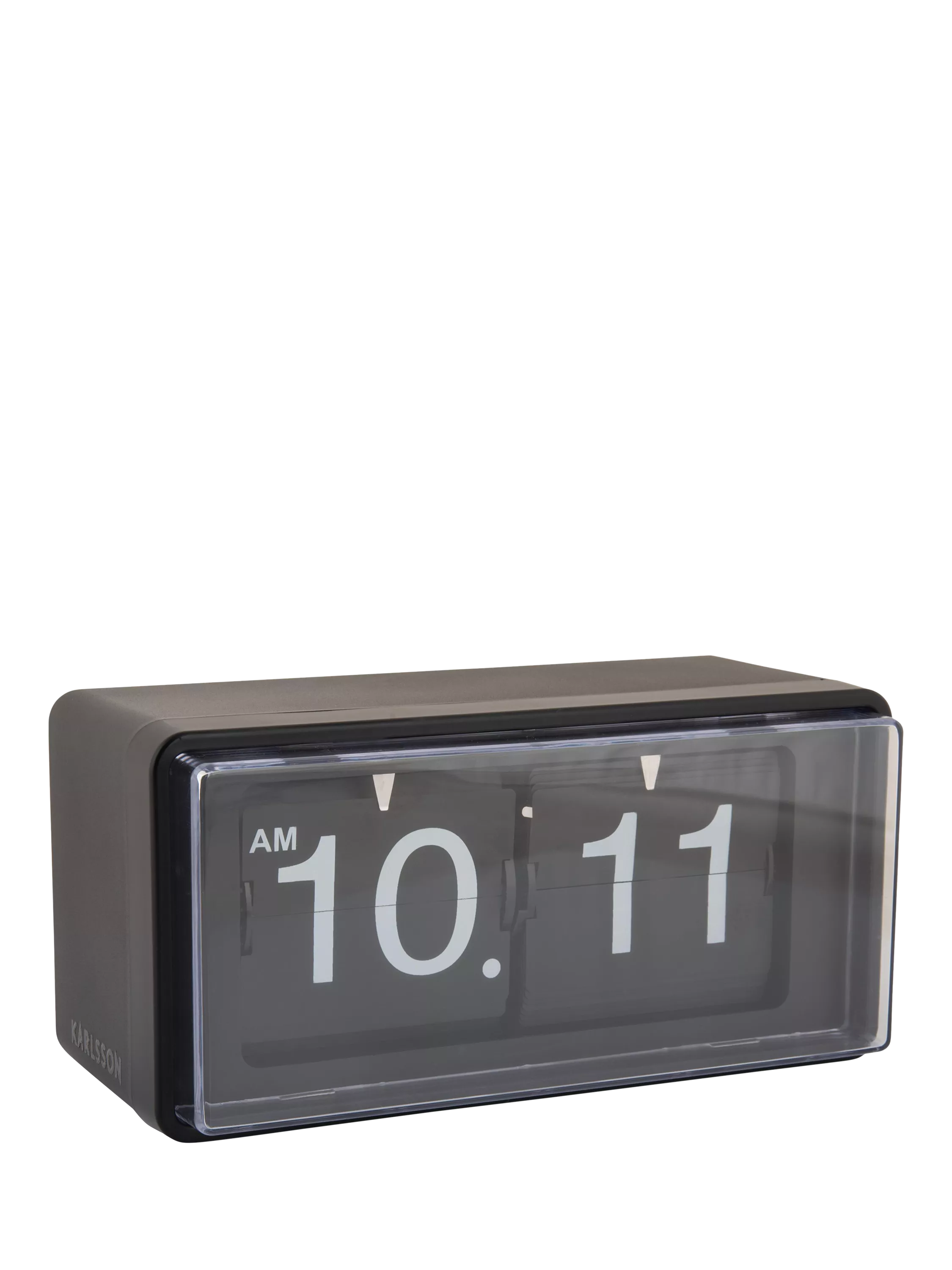 Karlsson retro boxed flip analogue clock, imported from the UK