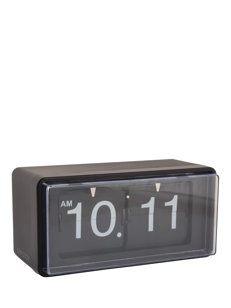 Karlsson retro boxed flip analogue clock, imported from the UK