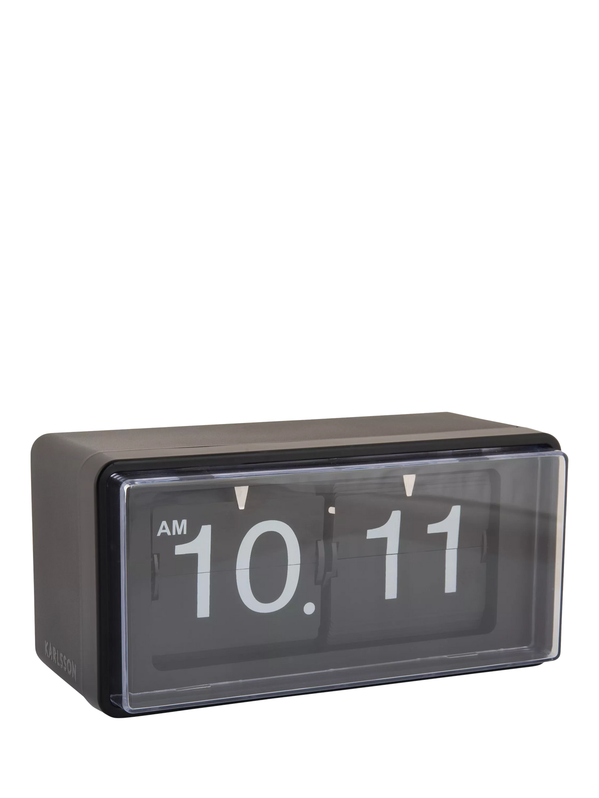 Karlsson retro boxed flip analogue clock, imported from the UK